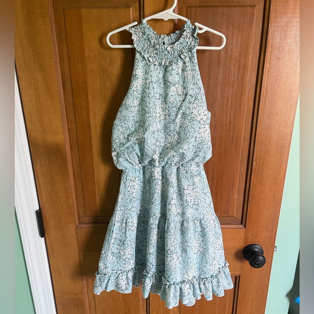 Floral Halter Dress Girls Size 10